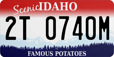 ID license plate 2T0740M