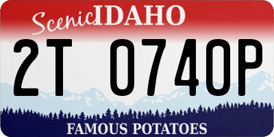 ID license plate 2T0740P