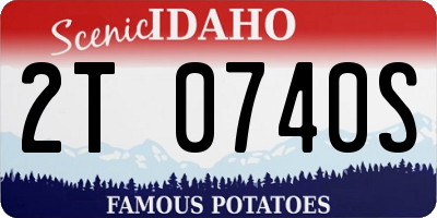 ID license plate 2T0740S