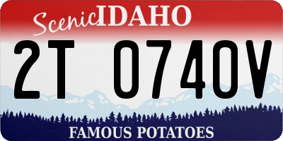 ID license plate 2T0740V