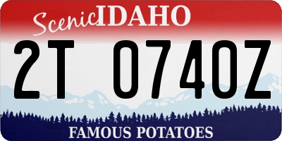 ID license plate 2T0740Z