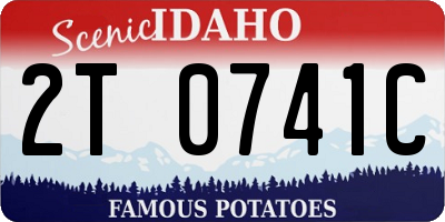 ID license plate 2T0741C