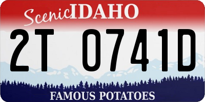 ID license plate 2T0741D