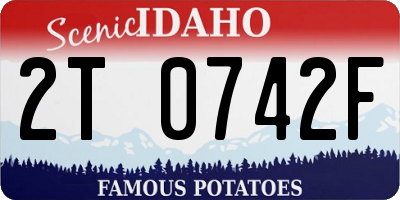 ID license plate 2T0742F