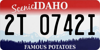 ID license plate 2T0742I