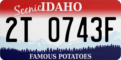 ID license plate 2T0743F