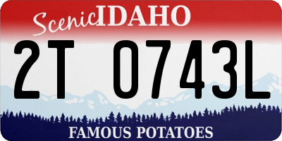 ID license plate 2T0743L