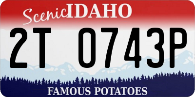ID license plate 2T0743P