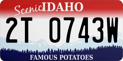 ID license plate 2T0743W