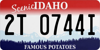 ID license plate 2T0744I