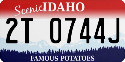 ID license plate 2T0744J