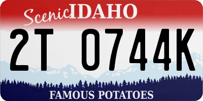 ID license plate 2T0744K