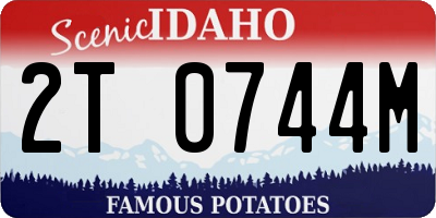 ID license plate 2T0744M