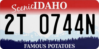 ID license plate 2T0744N