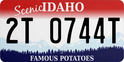 ID license plate 2T0744T