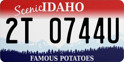 ID license plate 2T0744U