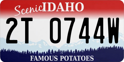 ID license plate 2T0744W
