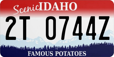 ID license plate 2T0744Z