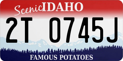 ID license plate 2T0745J