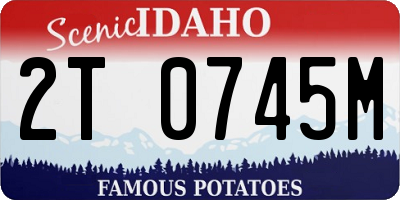 ID license plate 2T0745M
