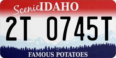 ID license plate 2T0745T