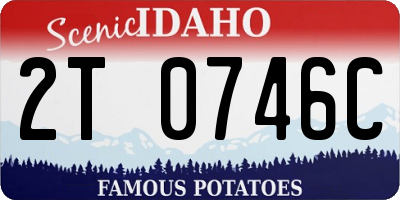 ID license plate 2T0746C