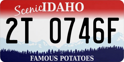 ID license plate 2T0746F