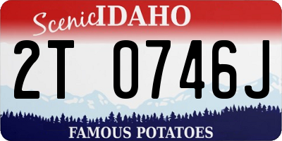 ID license plate 2T0746J