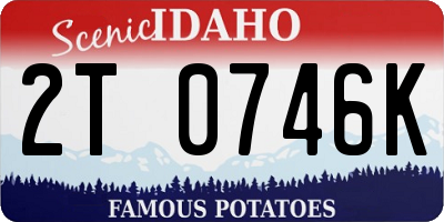 ID license plate 2T0746K