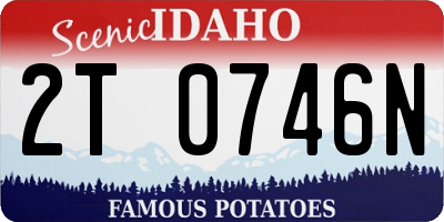 ID license plate 2T0746N
