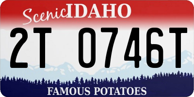 ID license plate 2T0746T