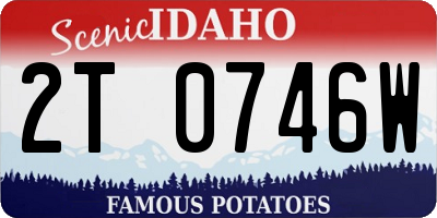 ID license plate 2T0746W