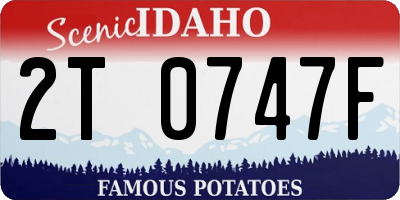 ID license plate 2T0747F