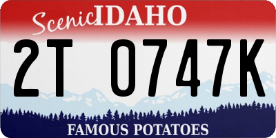 ID license plate 2T0747K