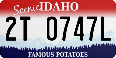 ID license plate 2T0747L