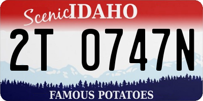 ID license plate 2T0747N