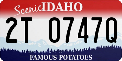 ID license plate 2T0747Q