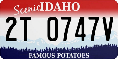 ID license plate 2T0747V