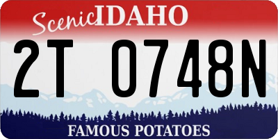 ID license plate 2T0748N