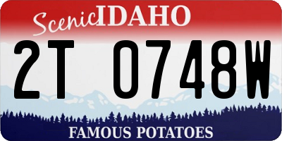 ID license plate 2T0748W