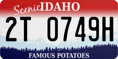 ID license plate 2T0749H