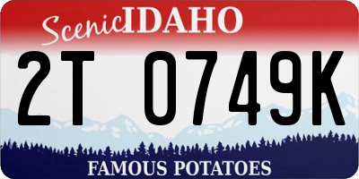 ID license plate 2T0749K