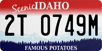 ID license plate 2T0749M