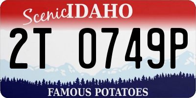 ID license plate 2T0749P