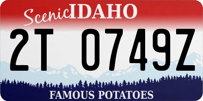 ID license plate 2T0749Z