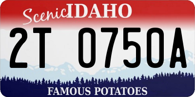 ID license plate 2T0750A