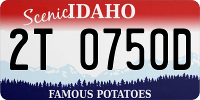 ID license plate 2T0750D