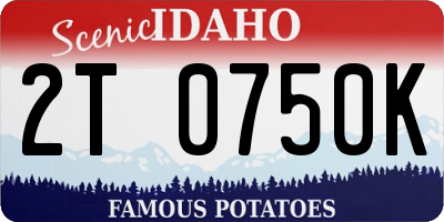 ID license plate 2T0750K
