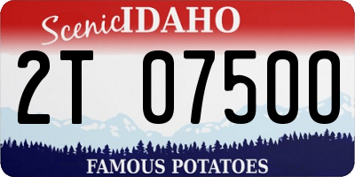 ID license plate 2T0750O