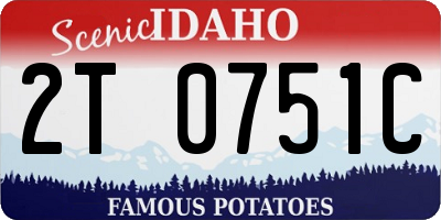 ID license plate 2T0751C